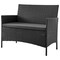 Manhattan Comfort Imperia Steel Rattan 4-Piece Patio Conversation Set with Cushions in Grey OD-CV008-GY - alternate 3